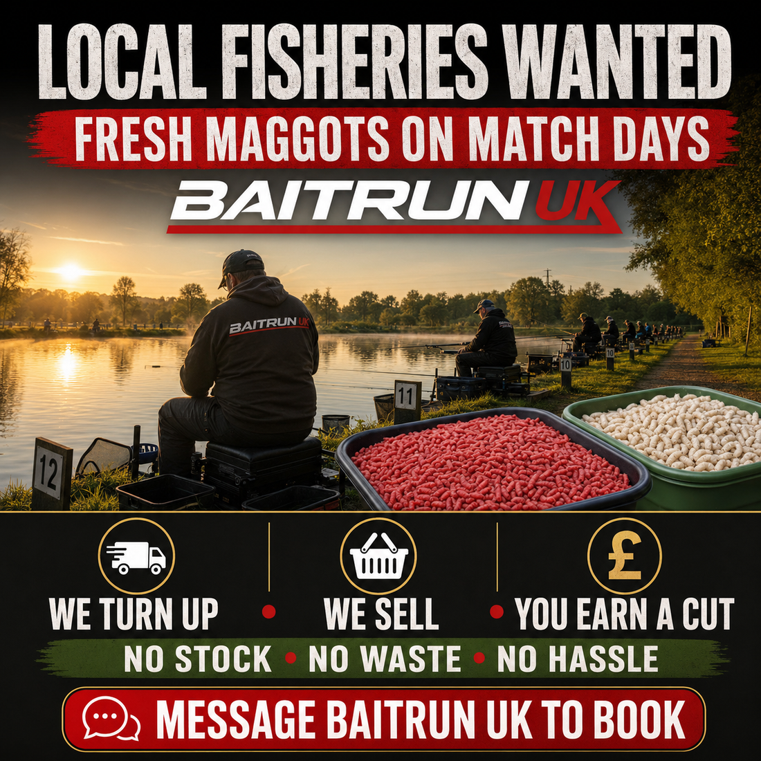 Local Fisheries – Offer Your Anglers Fresh Maggots on Match Days!